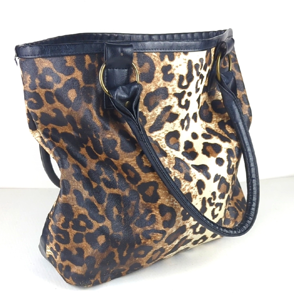 Women's Large Leopard Print Tote Bag Purse